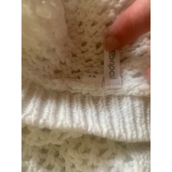 Rip Curl Women Size X-Small‎ Knit Sweater Wrap Back Long Sleeve White0 - Picture 5 of 6